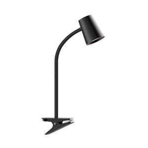Lindby Lindby Ailina LED stolní lampa, svorka, černá