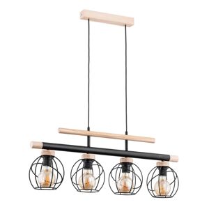 Alfa Trendy závěsné svítidlo Basket ze dřeva, čtyři světla