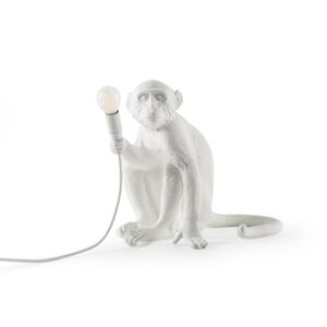 SELETTI LED deko terasové světlo Monkey Lamp bílá sedící