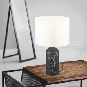 EGLO EGLO Vinoza stolní lampa, černá, stínidlo bílá
