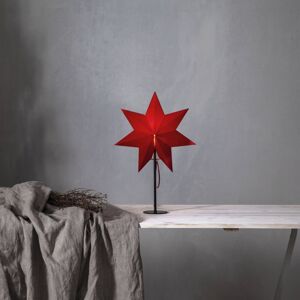 STAR TRADING Stojací hvězda Mixa, kov/papír černá/červená