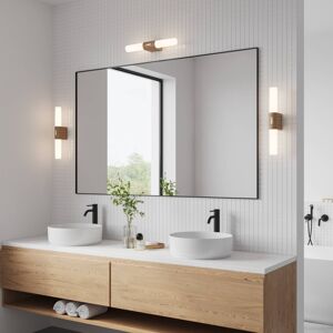Nordlux LED koupelnové nástěnné Helva Double Basic, dřevo