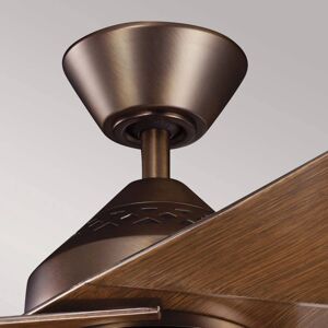 KICHLER LED stropní ventilátor Jade, bronz, tichý, Ø 152 cm, 60 W