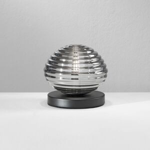 Eco-Light Stolní lampa Ripple, černá/kouřově šedá, Ø 18 cm