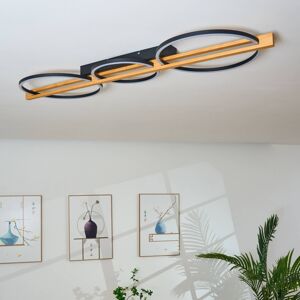 Eco-Light LED stropní svítidlo Tovak, borovice, délka 114,8 cm, 3 světla, dřevo