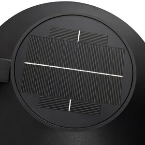 Nordlux LED solární venkovní nástěnné svítidlo Justina, senzor, černé, kovové