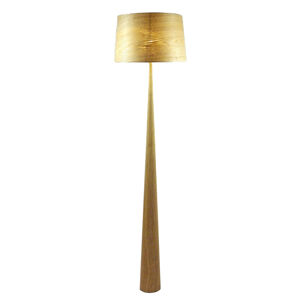 Aluminor Stojací lampa Totem LS z kovu, dřevěná dýha