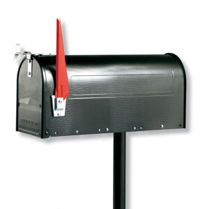 Burgwächter U.S. Mailbox s otočným praporkem, černá