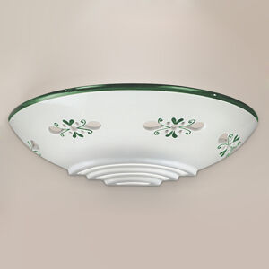 Cremasco Nástěnné světlo Bassano z keramiky přilehlé zelené