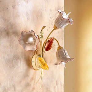 Ceramiche 3zdrojové nástěnné světlo Flora florentinský styl