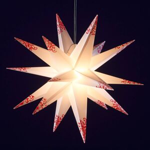 STERNTALER Dekorační hvězda venkovní 18cípá bílo-červená