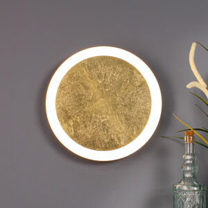 Eco-Light LED stropní svítidlo Moon Ø 30 cm, zlato