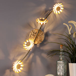 Eco-Light LED stropní svítidlo Bloom 4 zdroje zlatá