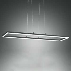 Fabas Luce LED závěsné světlo Bard, 92x32 cm, antracit