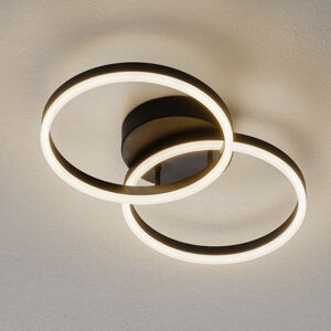 Fabas Luce LED stropní světlo Giotto, dva zdroje, černá