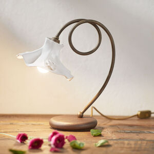 Ferro Luce Stolní lampa Eleonora s keramickým stínidlem