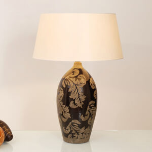 J. Holländer Stolní lampa Toulouse kulatá, výška 65 cm, černá