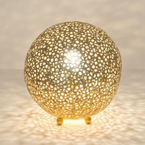 J. Holländer Stolní lampa Lily Piccolo, Ø 33 cm, zlatá