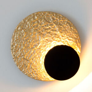 J. Holländer LED nástěnné světlo Infinity ve zlaté, Ø 26 cm