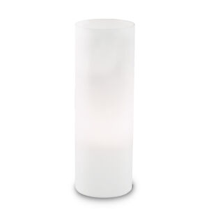 Ideallux Stolní lampa Edo z bílého skla, výška 35 cm