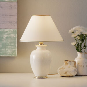 AUSTROLUX BY KOLARZ KOLARZ Giardino Craclee – bílá stolní lampa 30 cm
