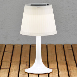 Konstmide Bílá LED solární stolní lampa Assisi Sitra