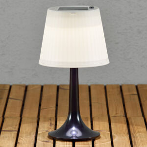Konstmide Černá LED solární stolní lampa Assisi Sitra