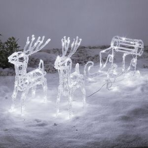 Konstsmide Christmas Třpytivá LED venkovní dekorace Soby se saněmi