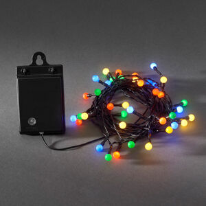 Konstmide CHRISTMAS Pestrý venkovní světelný řetěz 40 LED RGB, baterie