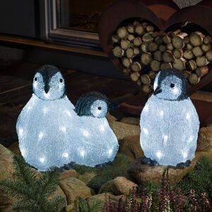 Konstsmide Christmas LED akrylová rodinka tučňáků 3ks