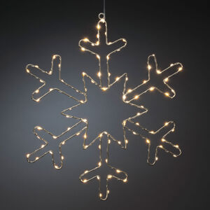 Konstsmide Christmas LED dekorativní světlo stříbrná sněhová vločka