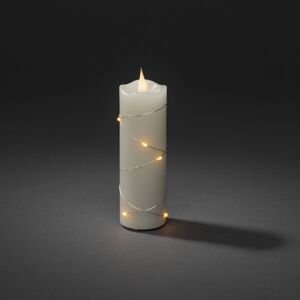 Konstsmide Christmas Vosková svíčka krémová barva světla jantar 15,2 cm