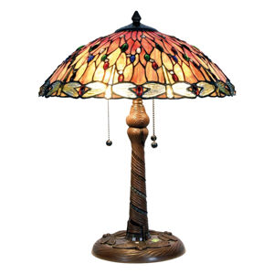 Clayre & Eef Okouzlující stolní lampa Bella v Tiffany stylu