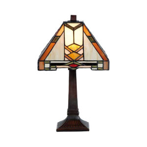 Clayre&Eef Vzorovaná stolní lampa v Tiffany stylu Eliazar