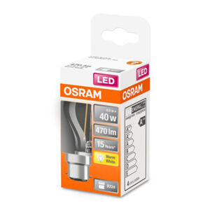 OSRAM OSRAM LED žárovka-kapka B22d 4W 2 700 K čirá