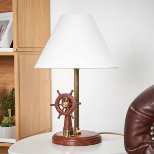 Sea-Club Znamenitá stolní lampa STEERING se dřevem