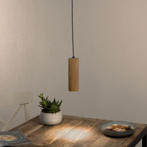 Spot-Light Jednozdrojové LED závěsné světlo Pipe dubové dřevo