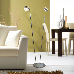 Top Light Flexibilní stojací lampa PUK FLOOR, chrom matný