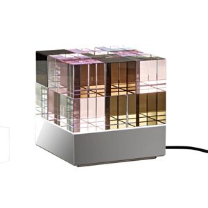 TECNOLUMEN TECNOLUMEN Cubelight LED stolní lampa, rosa/černá