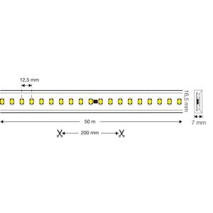 The Light Group SLC LED pásek 230V kompletní set IP65 5m, 3 000K