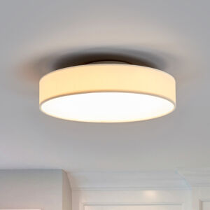 Lindby LED textilní stropní lampa Saira,30 cm, bílá