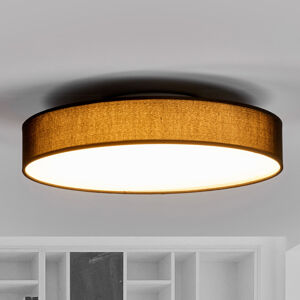 Lindby LED textilní stropní lampa Saira, 40 cm, černá
