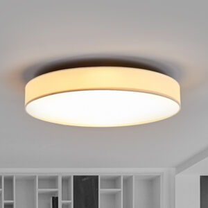Lindby LED textilní stropní lampa Saira, 50 cm, bílá