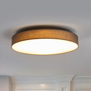 Lindby LED textilní stropní lampa Saira, 50 cm, šedá