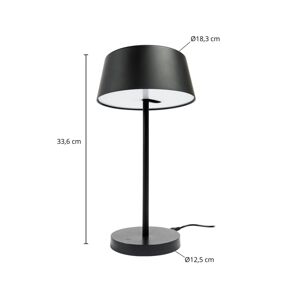 Lindby Lindby Milica LED stolní lampa, černá, stmívatelná