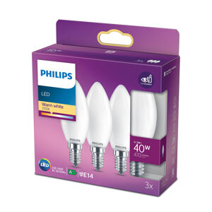 Philips Philips LED kapka E14 B35 4,3W matná set 3ks