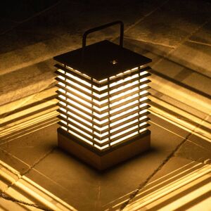 Les Jardins LED solární lucerna Tekura, senzor, výška 37 cm