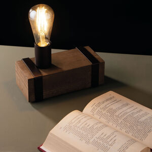 Eco-Light Stolní lampa Texas dřevo, jeden zdroj
